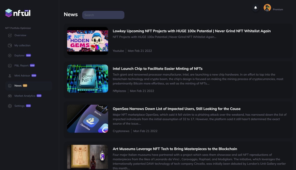 TLRaptor's tweet photo. @tlraptor owners get to see the most important NFT news on a daily basis via https://t.co/nPMQinAfDj...not only articles, even the youtube videos😍🦖🚀 https://t.co/UYTHUWh0Ly