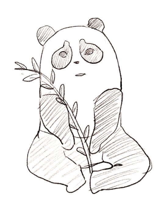 うろ覚えで描いたパンダ 