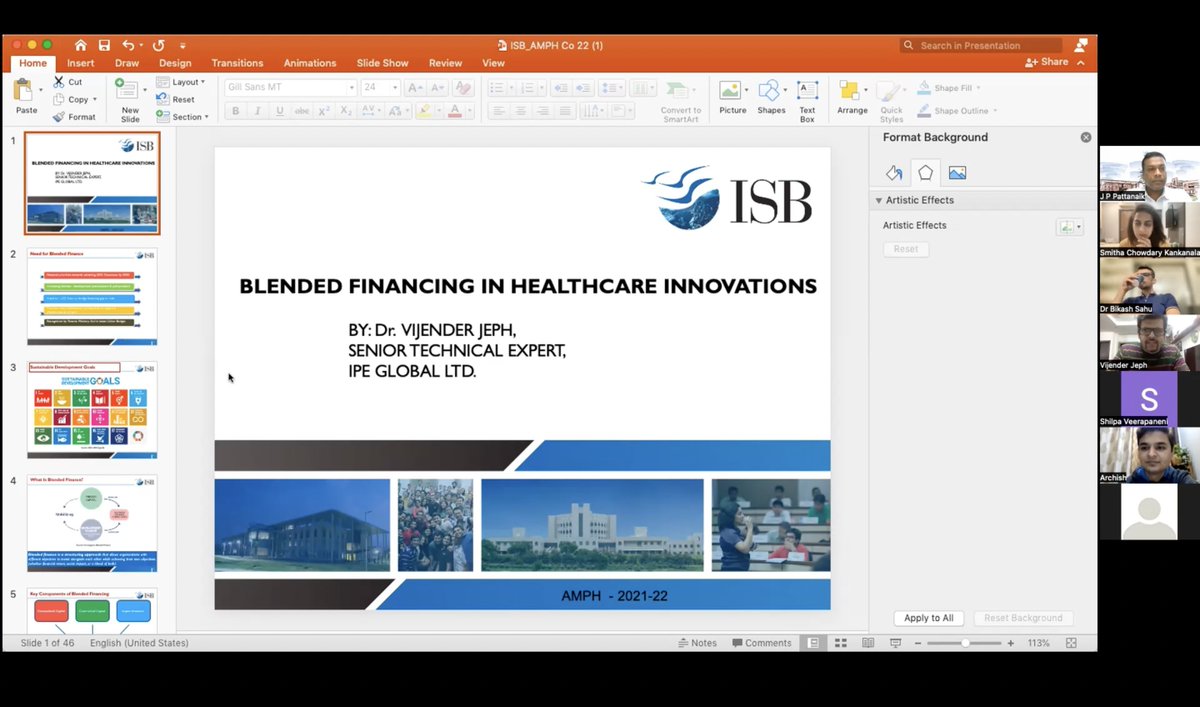 SmithaKankanala's tweet photo. Thank you @jephv7  for helping us understand the Blended Financing options that could be utilised for much needed healthcare innovations through P2P session @ISB_Healthcare's class of AMPH Co'22.
@jppattanaik @ShilpaVeerap @ISBedu https://t.co/hpgPnThgv1