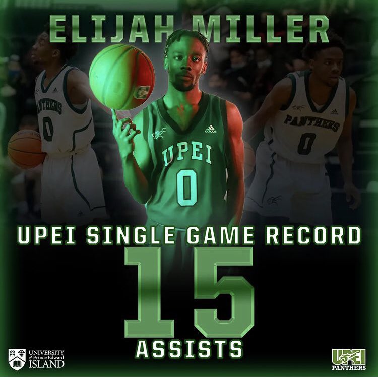 coachdglenn's tweet photo. Big shout out to our @UPEIMBasketball Elijah Miller on this landmark achievement. Up next is his coaches season high assist record. Looking forward to sharing that one with you as well. https://t.co/Pf0pkfaUaT