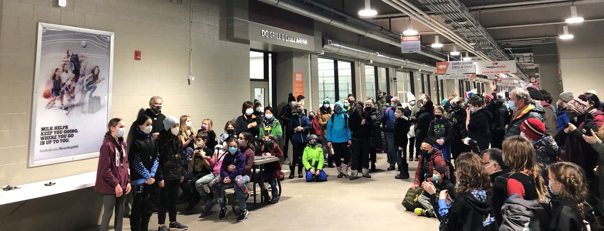 A medal ceremony for skaters after the fantastic weekend at the Short Track Meet at The Cooperators DQ Arena!