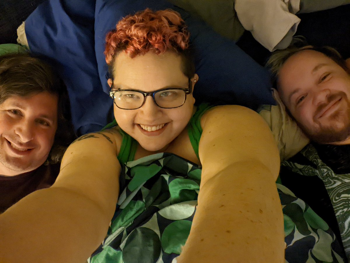 Watching moooooovies together. #polyamlife