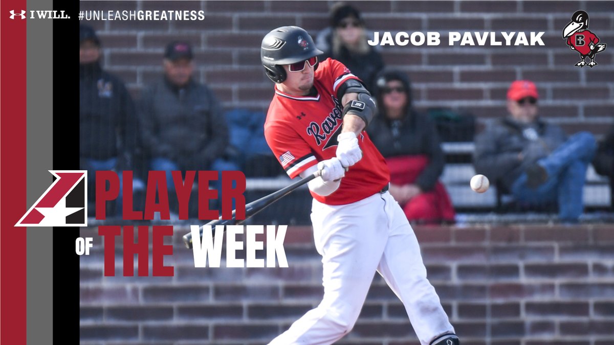 .<a href="/RavenBaseball/">Benedictine Baseball</a>'s Jacob Pavlyak (<a href="/jacobpavlyak/">Pav</a>) named <a href="/HeartSportsNews/">Heart of America Athletic Conference</a> Player of the Week bit.ly/3p6iLUJ #UnleashGreatness