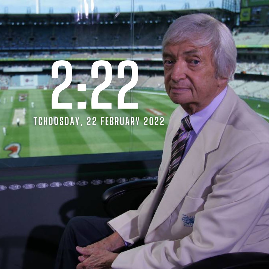 2.22pm.

A fitting time to honour Richie Benaud and all he did for the game of cricket 🏏🎙