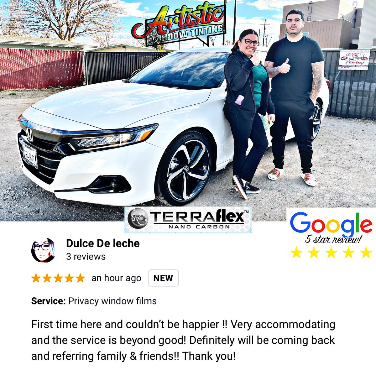 ArtisticTinting's tweet photo. Love it when customers leave us reviews! #love #windowtinting #ceramic #tintshop https://t.co/ChPLx4KN57