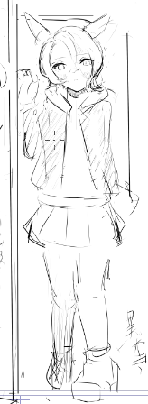 ソロキツネの貴重な原稿下書きwip

これは決定したタイシンの私服 