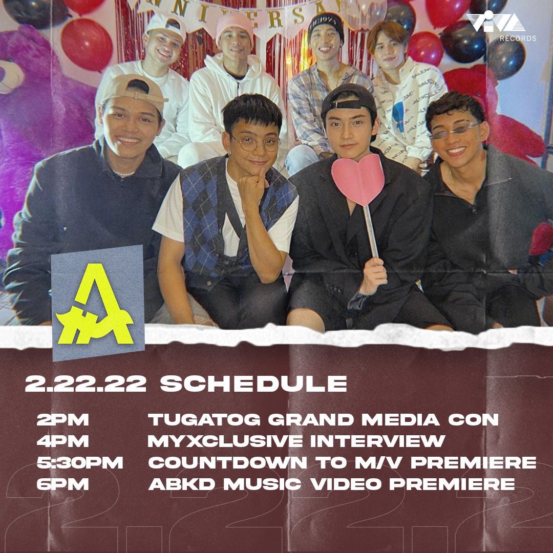 Today's busy schedule! Hope you join us in these events! 🤎

Especially the premiere of our latest music video, ABKD. Link: youtu.be/1M6XR5iHKmY

#ALAMAT_ABKDMVPremiere #ALAMAT_ABKD #TugatogPH #ALAMATonTugatogMediaCon
ABKD MV MAMAYA NA