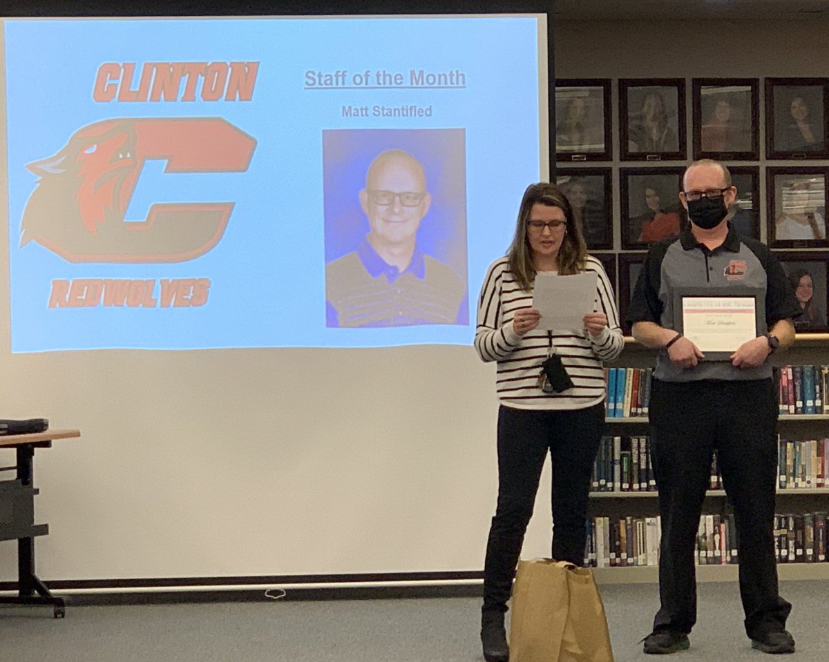 Clinton High School (@chs_leadstheway) on Twitter photo Congratulations Matt <a href="/MStanfield10/">Mr.Stanfield Elem.School CounselorCES</a> on being Employee of the month. <a href="/CCSredwolves/">Clinton Community Schools</a> Congratulations Matt <a href="/MStanfield10/">Mr.Stanfield Elem.School CounselorCES</a> on being Employee of the month. <a href="/CCSredwolves/">Clinton Community Schools</a>
