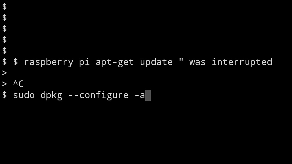 LeadHand1's tweet image. For those who are getting apt-get was interrupted when using sudo on raspberry pi. Found this, worked for me. Basic but should do the job. 😃🥧
#raspberrypi #linuxnoob