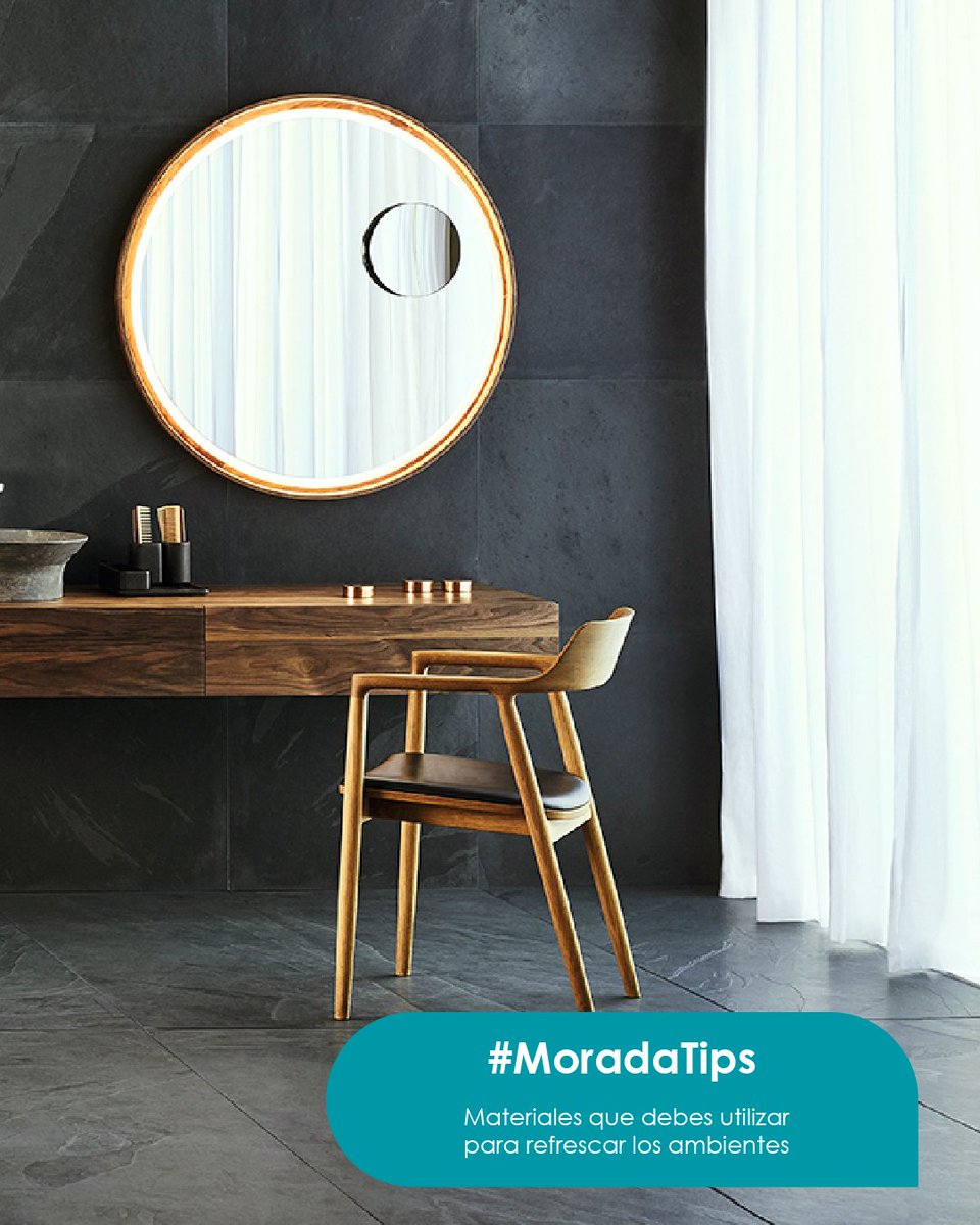 Morada_MIA's tweet photo. Si buscas disminuir la sensación de calor y disfrutar de ambientes más frescos, en #MoradaTips te presentamos estas 3 recomendaciones de materiales con propiedades térmicas que favorecen para un clima agradable https://t.co/2dUMqxlaK3