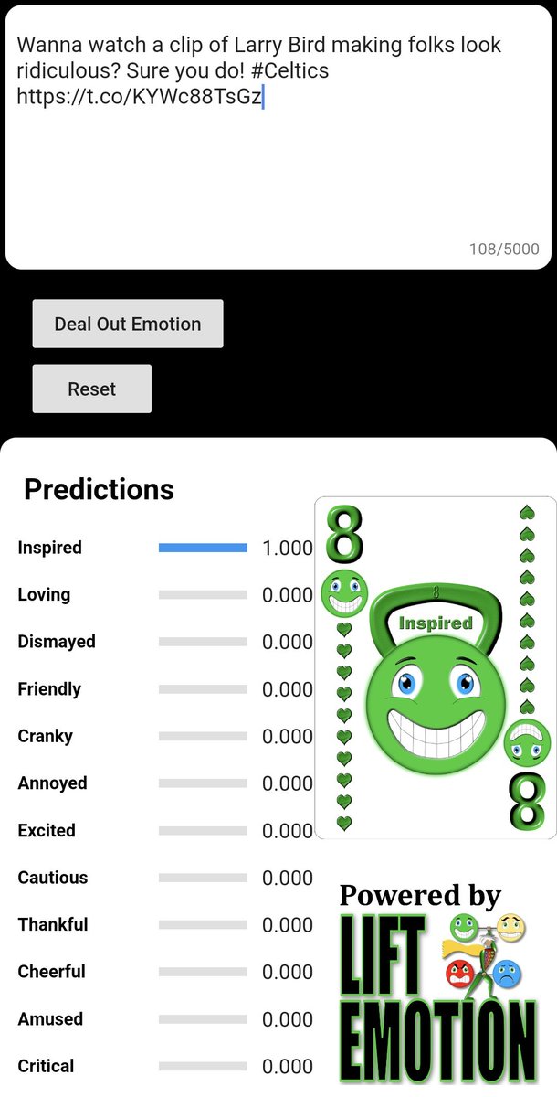 AFFECTxAI's tweet image. A natural language processing app predicts the expressed emotion in the tweet.
#NLP #NLProc #App #EmotionAI  #Deeplearning #Machinelearning #Sentiment  #Neuroscience #Data #Tech