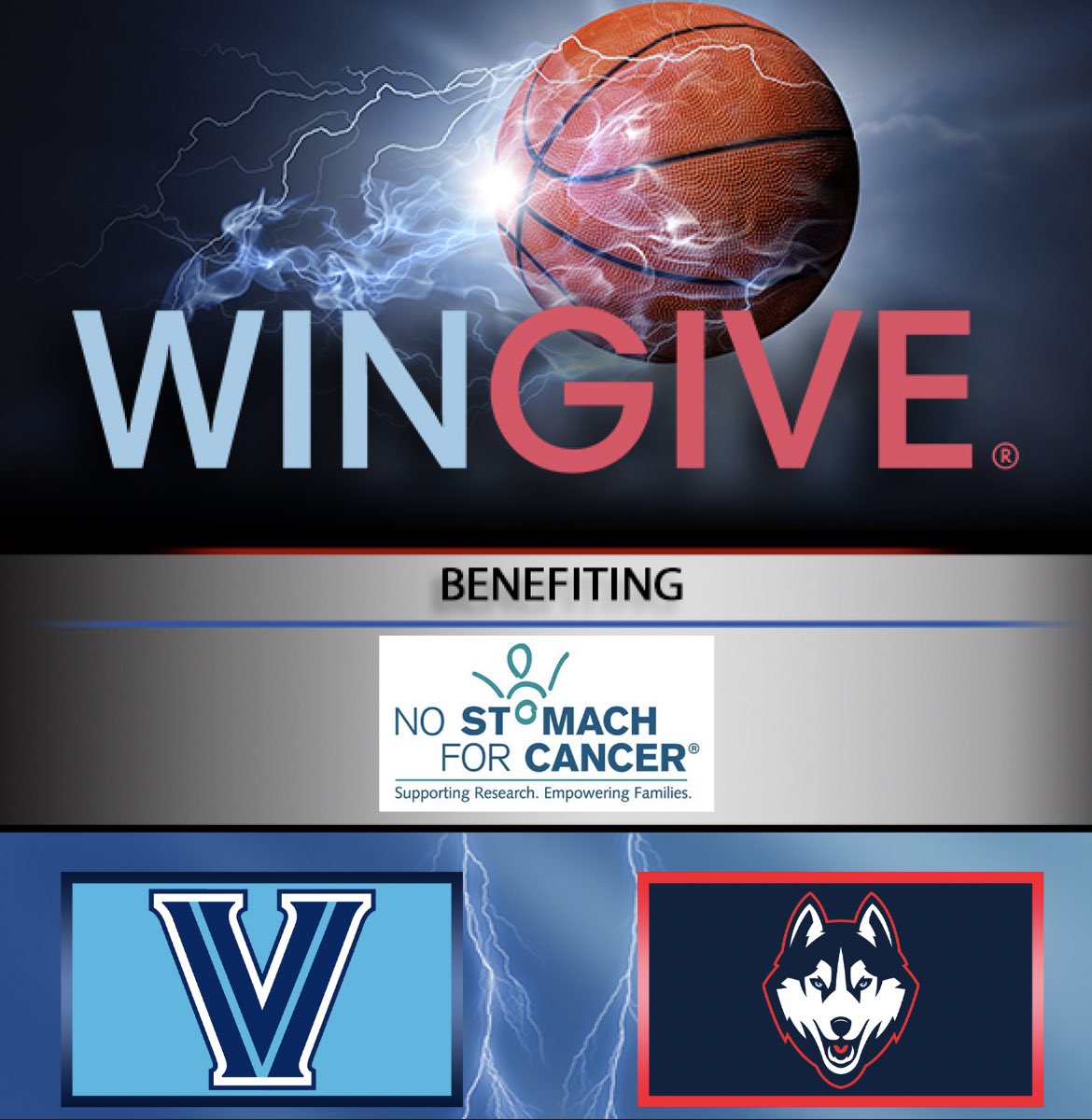 WinGiveApp's tweet photo. It’s an old Big East rivalry— and a chance to fight cancer.
Choose to represent #Villanova or #UConn, pledge a #WinGive to No Stomach For Cancer, and if your team wins, your pledge becomes a donation in honor of your team’s victory!
🔗: https://t.co/tGEhvUr9Pq https://t.co/3f39V6rlmq
