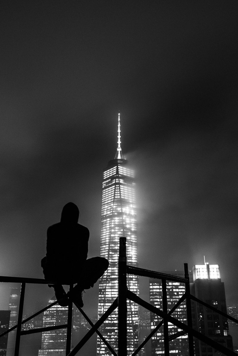 Spiritual Mist. This is a shot from my first construction site climb ever. I met this man near the top of the site &amp; after chatting went to shoot some scenes with him. This is one of my favorite moments captured. His name was Justin &amp; his free spirit always stuck with me