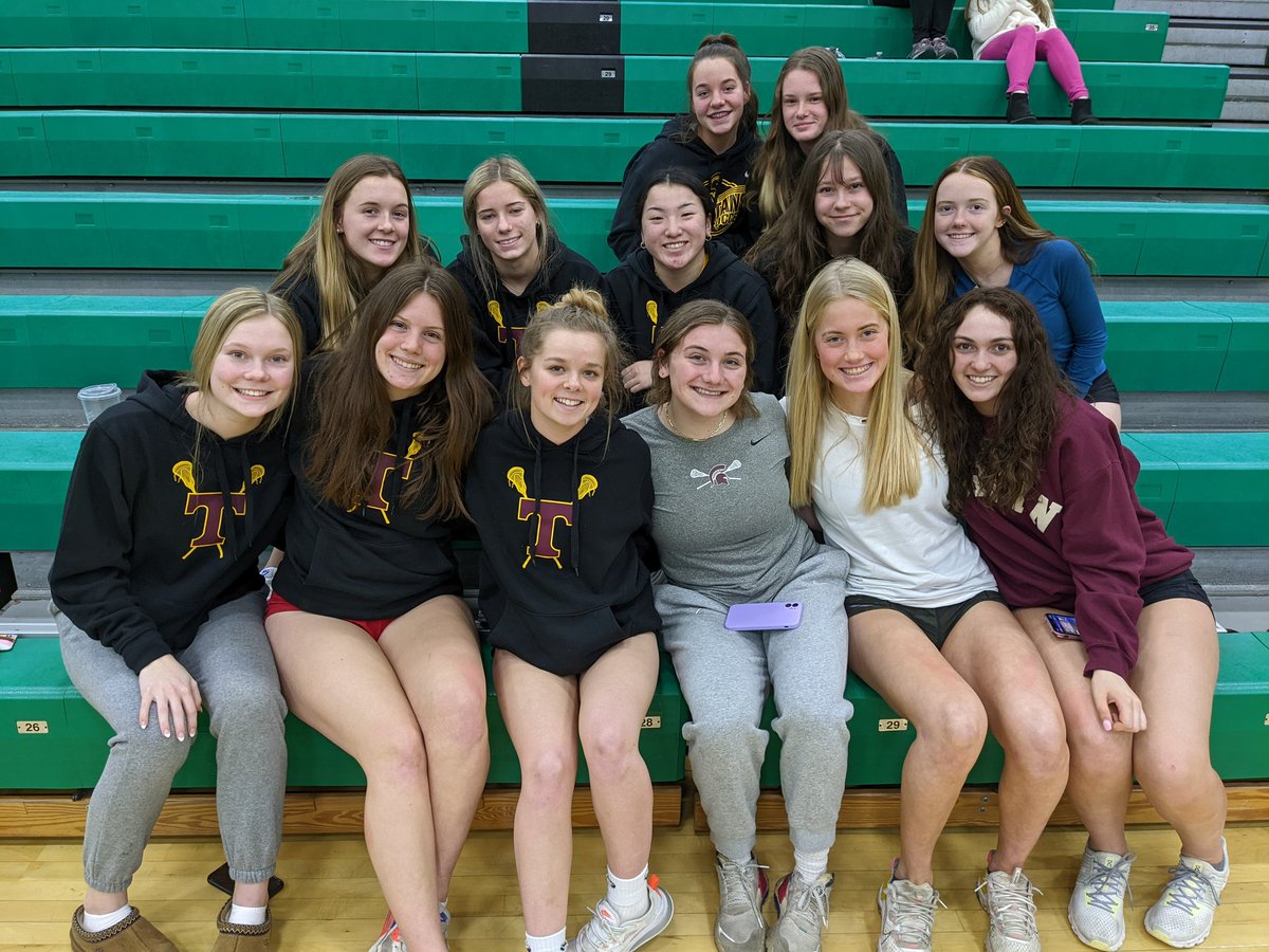 TurpinSpartans's tweet photo. That's Girls Lacrosse at the Girls Basketball tournament game tonight. Supporting and CHEERING for their friends!! Spartans trail East at the half, 26-19! #WinTheDay https://t.co/iLP8OzoUqz