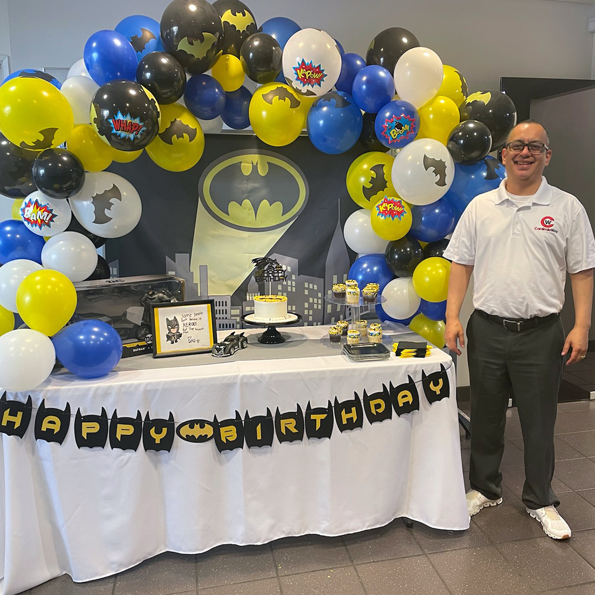 Happy Birthday to our Sales Manager, Elliot!
He's been with CardinaleWay for almost two years and leads a very strong team. Thanks for all you do. We hope you have a great day!
#Birthday #CardinaleWay #Batman #Party #Balloons #Cake