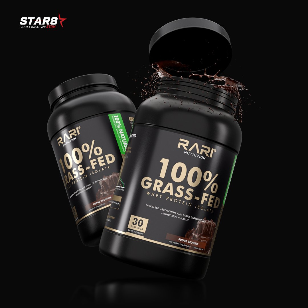 star8corp's tweet photo. @RariNutrition 100% Grass-Fed Whey Protein Isolate powder supplement provides 20g of protein from cows that are raised without antibiotics or hormones in the USA 💪🏻

#RariNutrition #recovery #preworkout #supplementsthatwork #proteinshake #gymsupplements #musclebuilder https://t.co/YUIGAJc0Ac