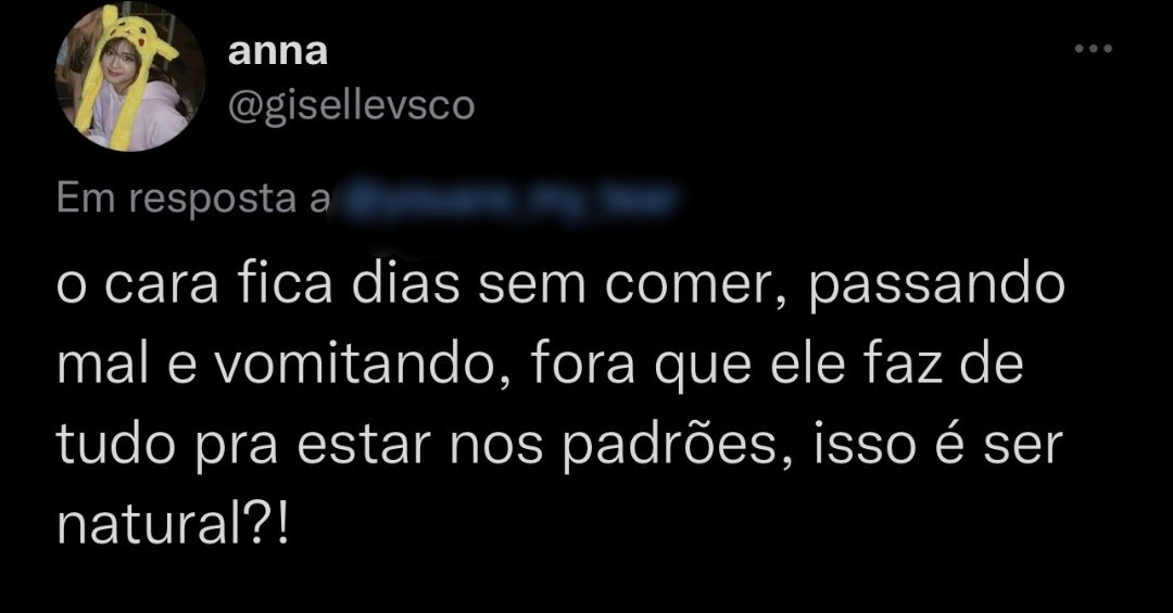⚠️ Tw// Transtorno alimentar. 
🚨 Esse perfil além de compactuar com antis dos meninos está desrespeitando o 🐥 e envolvendo assuntos sensíveis por puro fanwar. 

• Denunciem por: Spam, assédio direcionado, ou propagação de ódio. 

📌x.com/gisellevsco?t=…