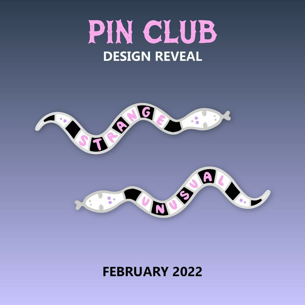 "I myself am strange and unusual" 🖤🤍 I wanted to spoil pin club this month w/ two pins instead of one! A pin set seemed like a perfect gift to thank you if you're a member, pin club is my fave thing I get to work on 🐍💝 This will be a specialll rare o… instagr.am/p/CaQfWM4IzvA/