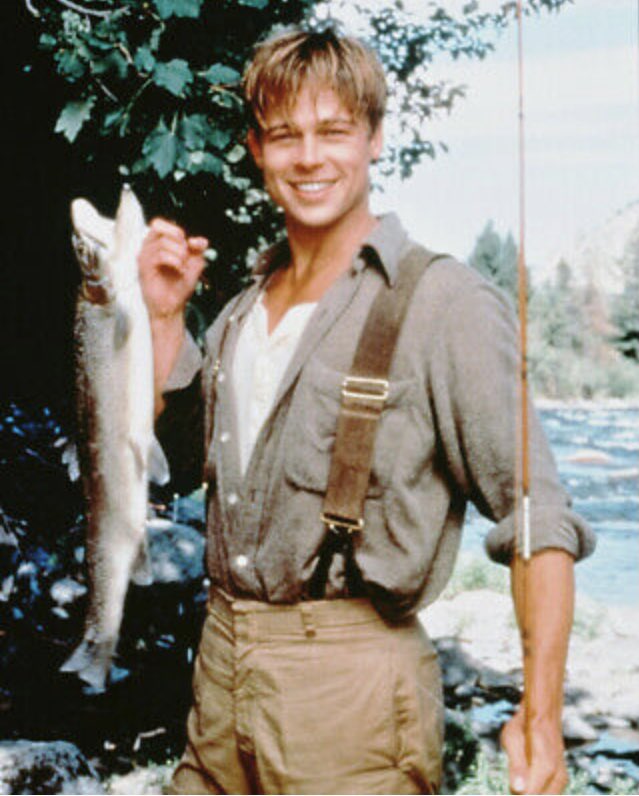 Our new episode’s accidental star - Brad Pitt and his fish.