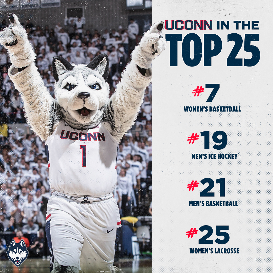 4⃣ <a href="/UConn/">UConn</a> teams are in the Top 2⃣5⃣