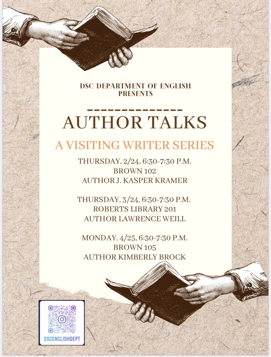 This Thursday at 6:30, I’ll be speaking at Dalton State College for their Visiting Writer Series! Come join me for a casual, fun evening of talking about writing, research, and publishing! #booksigning #thestorythatcannotbetold #thelistofunspeakablefears <a href="/SimonKIDS/">Simon Kids</a> <a href="/DaltonState/">Dalton State College</a>