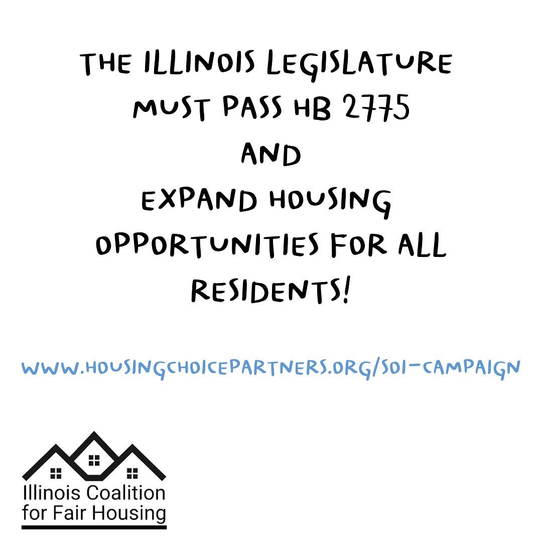 CAFHA's tweet image. There are over 160 organizations who have endorsed the Illinois Coalition for Fair Housing #SourceofIncome Campaign. We’ll be shouting them out this week. Let’s #PassHB2775 to expand #housingopportunities for all the people of Illinois.