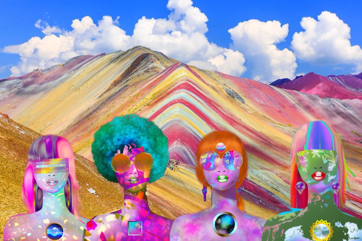 RT @NFTsAndWine: My new banner! My 4 @WomenTribe_nfts in front of Peru’s Rainbow Mountain @nft_izzy https://t.co/tOg8HFZh0o