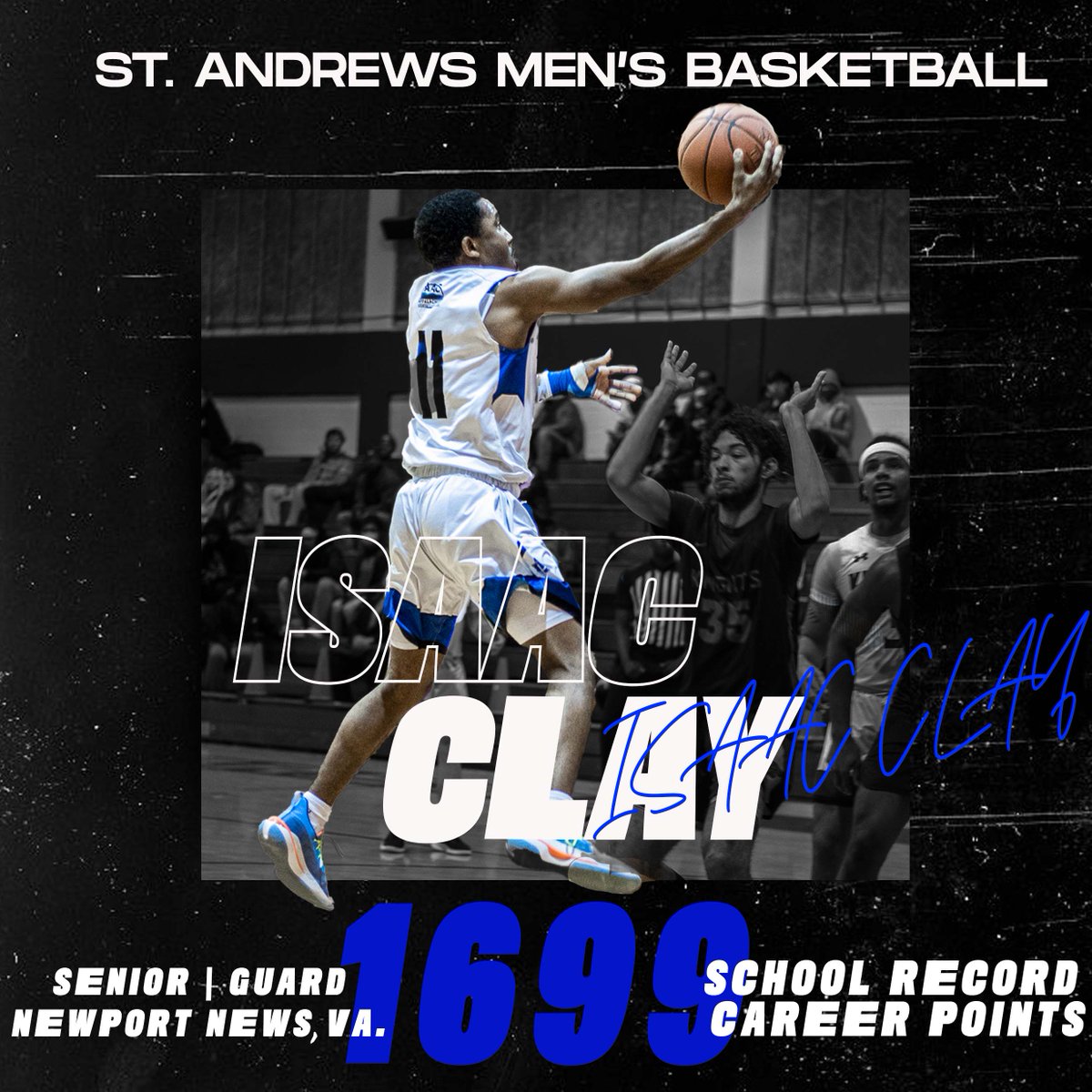 Not the outcome we wanted to end the season but school history has been made.⁣
⁣
Isaac Clay ✍️ his name at the top of the <a href="/StAndrewsUnive1/">St. Andrews University Men's Basketball</a>  record book as the leader in career points, ending his career with the Knights with 1699 points.⁣
⁣
Congratulations Isaac‼️⁣