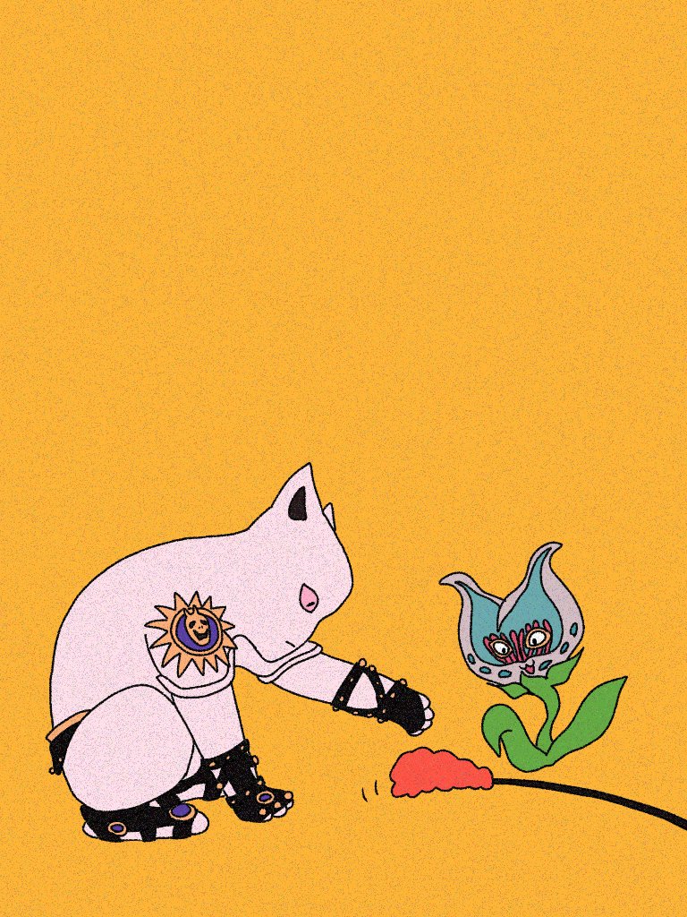 stand (jojo) plant no humans simple background pokemon (creature) gloves cat teaser  illustration images