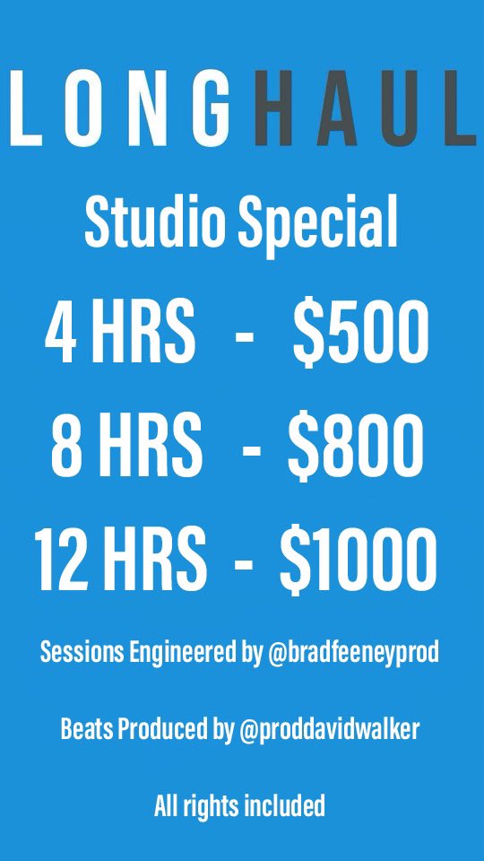 proddavidwalker's tweet image. Hmu for studio time! Solo sessions with only engineer or only producer also available. Let’s work!!