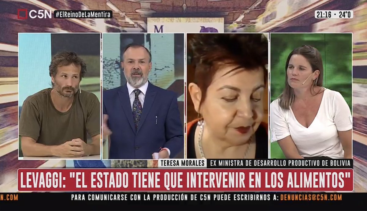 rating_politico's tweet photo. LA NOCHE | 📺
#M1 @C5N 2,8
#SoloUnaVueltaMas @todonoticias 2,6
#PalabraDeLeuco @lanacionmas 2,4
#SiempreNoticias @CronicaTV 2,0
#VivianaConVos @A24COM 1,2
#Noticias20a22 @canal26noticias 0,9 https://t.co/sgEskd5MMz