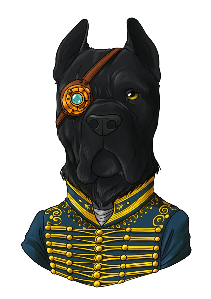 steampunkdogz's tweet photo. General Kane is #3 #NFT from the Steampunk Dogs on @rarible . He is head of security of the Industrial Park and was a trained guard dog at a highly restricted army zone. He protects but expects. #NFTartist #NFTCommunity #ETH #rariableNFT https://t.co/JdTkhJuQWP