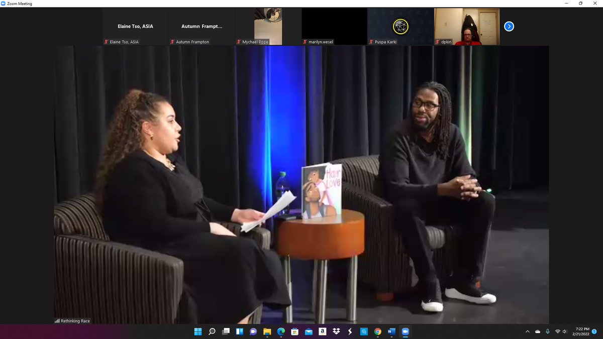 ASIAOHIO's tweet photo. Listening to powerful comments from @MatthewACherry speaking @uakron about the messages shared through #HairLove including family, representation, and identity. #RethinkingRace https://t.co/AN535XTyrT