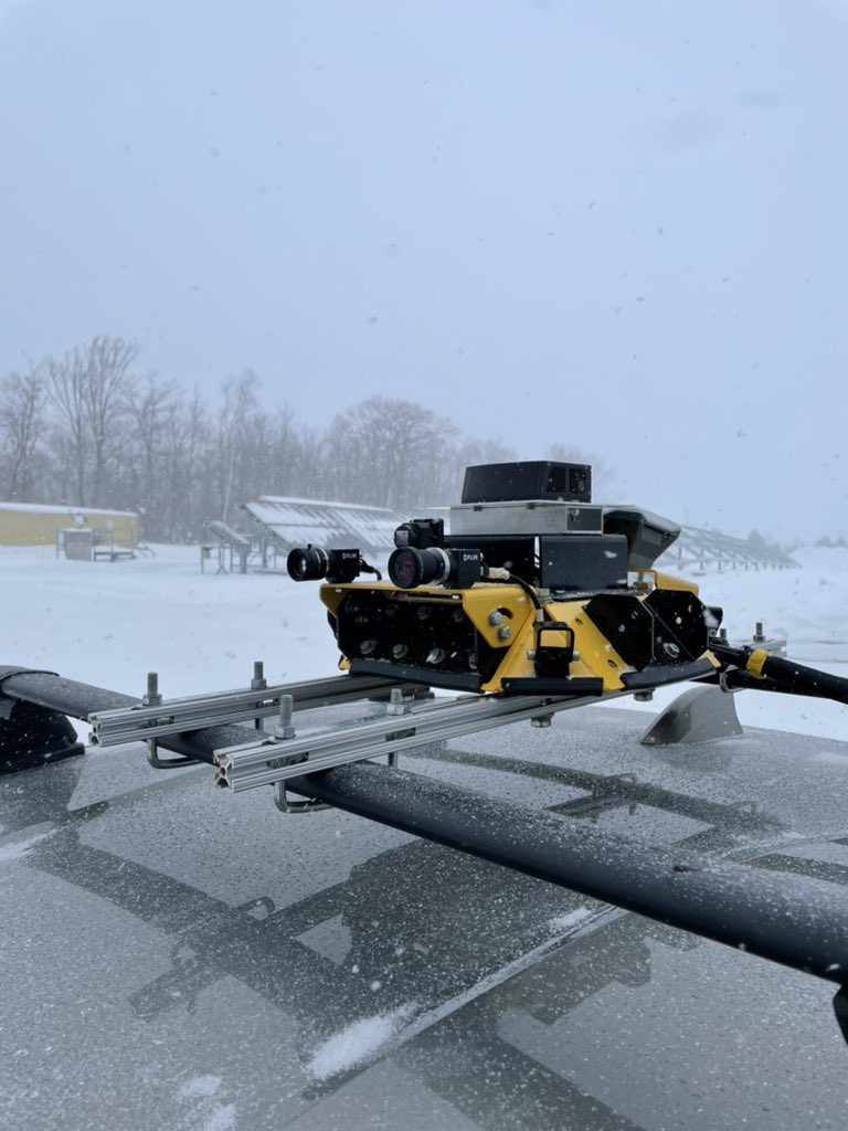 A winter storm means more #autonomousdriving #sensors testing. Featured <a href="/RoboSenseLiDAR/">RoboSense</a>  m1 #mems #lidar