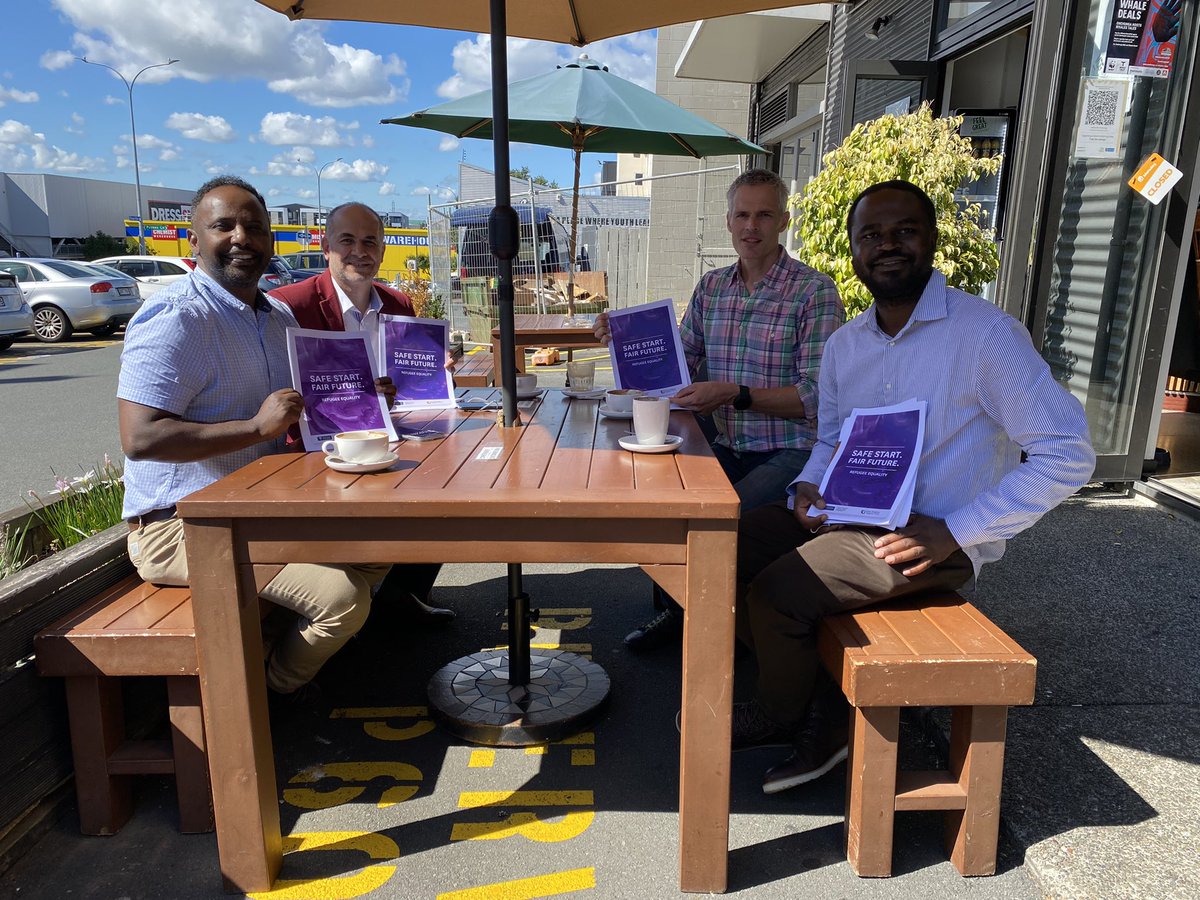 Let's make sure that refugees are supported no matter how they arrive in New Zealand Aotearoa 
Was so nice to meet Hon <a href="/IbrahimomerNZ/">Ibrahim</a> along side <a href="/jay_marlowe/">Jay Marlowe</a> and Bernard
