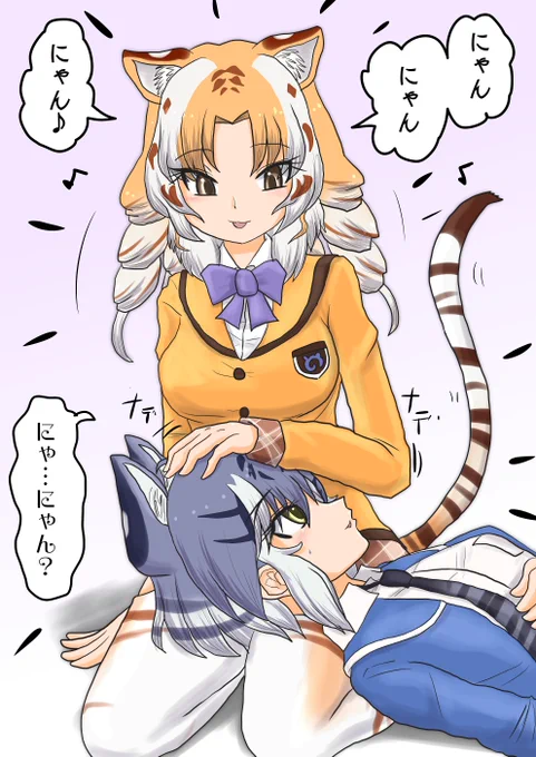 猫の日なのでにゃんにゃんしてるマルタタイガーとゴールデンタビータイガー 