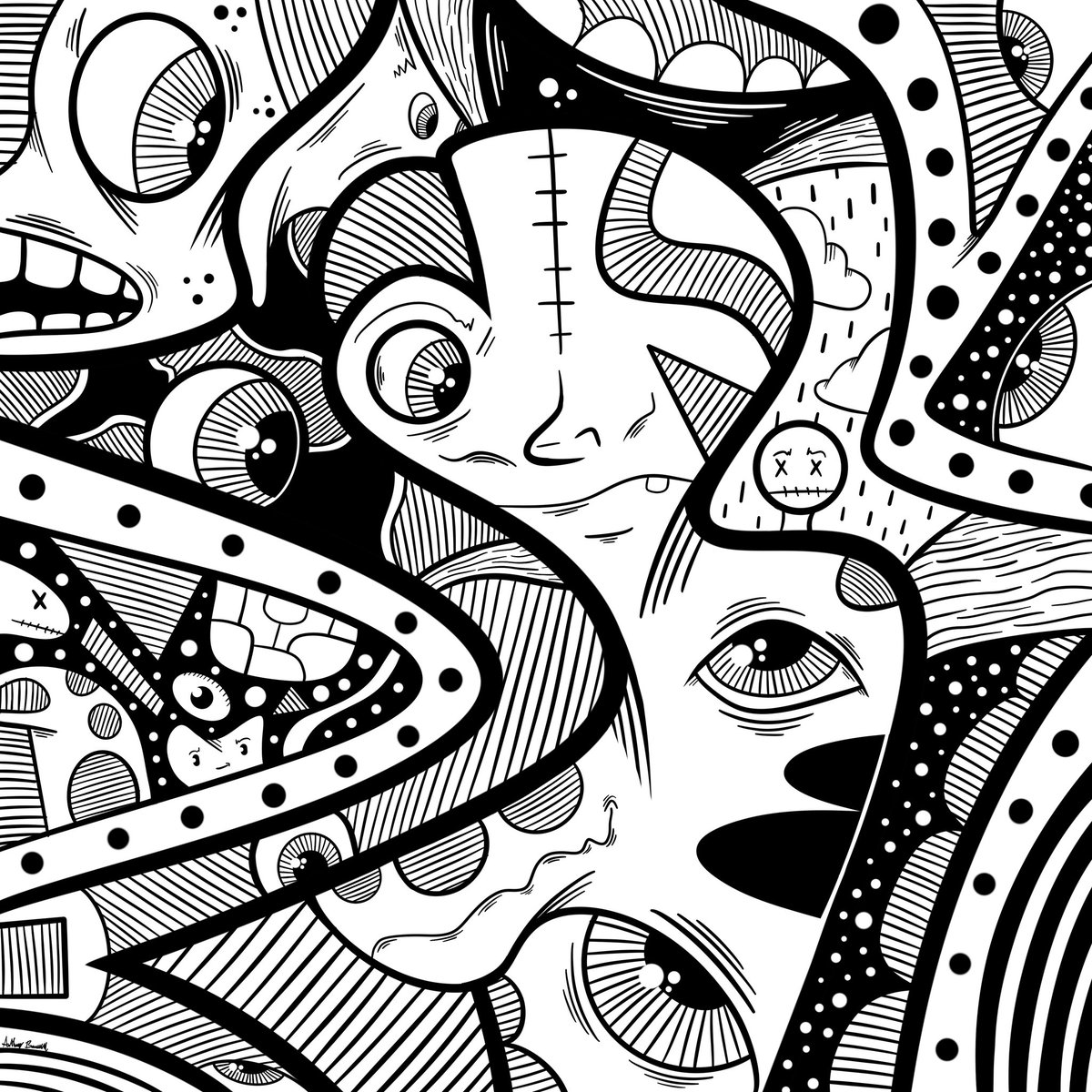 line_art_murder's tweet photo. Murder doodle 9 is available now! Murder doodles are 0.07 on the @opensea ethereum network. I will add new doodles to the collection every week! 🙂

💙🖤🦄💣☠🖤💙

https://t.co/9peKo6Mb6O https://t.co/s7a2FPHsL4