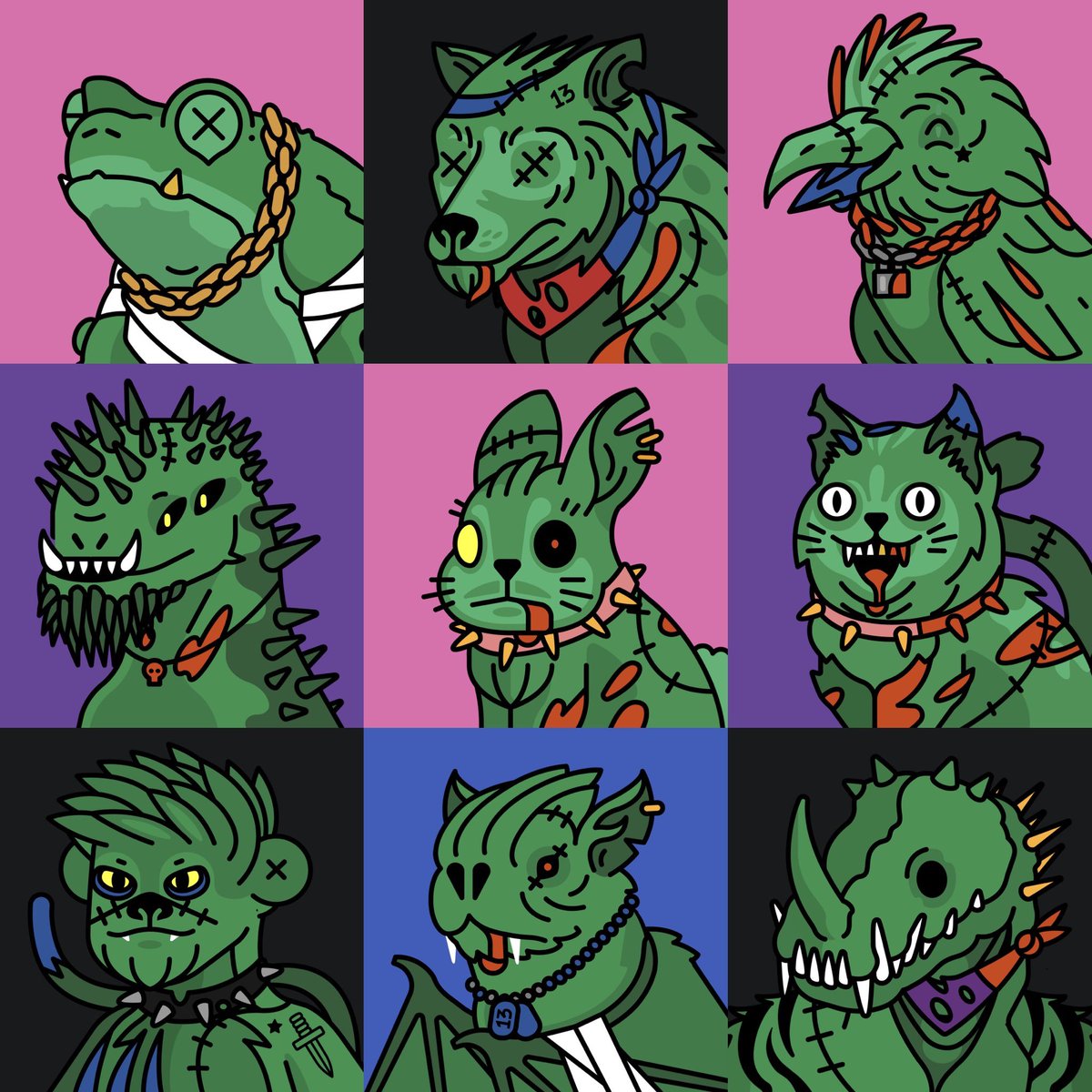 Some sneaky peeks from the discord chat for our Twitter fam 💚 your frenz are not far away 🧟‍♀️