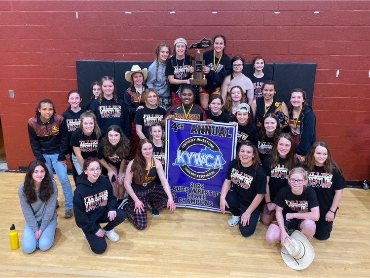 Congratulations to the Harrison County Fillies Wrestling team, they are your 2022 State Champions! Back-to-back titles! #weareharrison