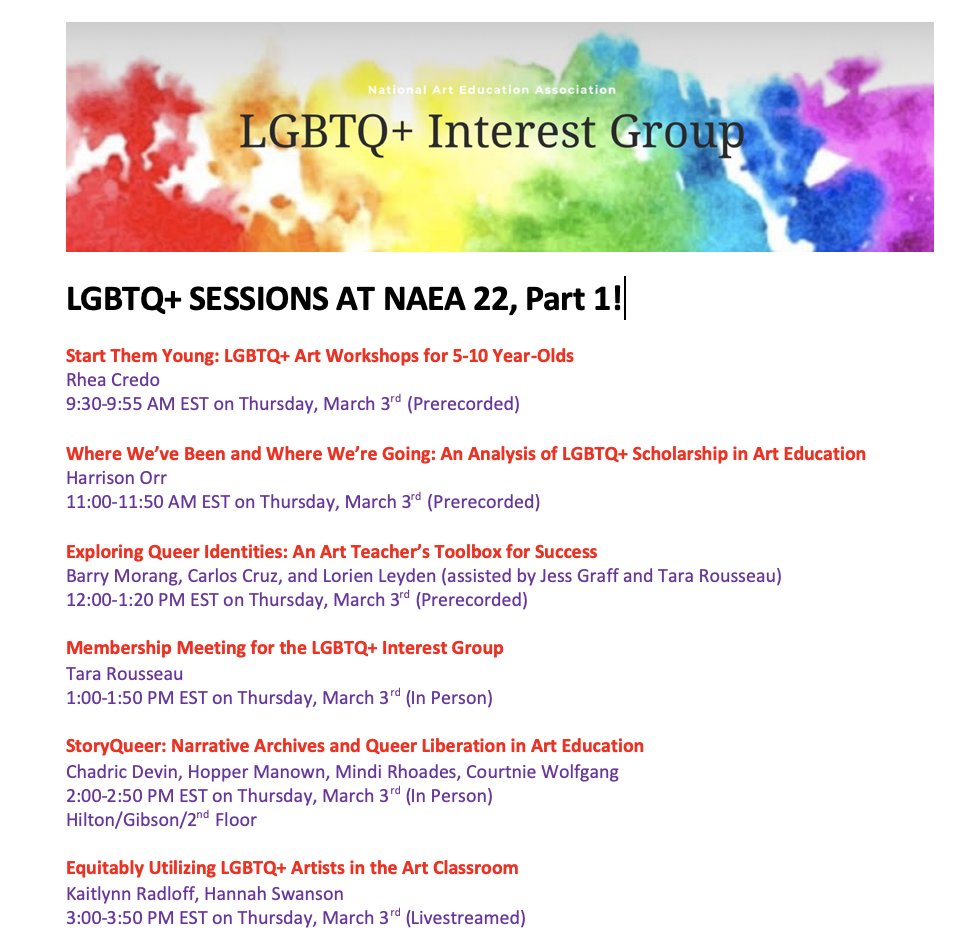 NAEA_LGBTQ+ (@naea_lgbtq) on Twitter photo 