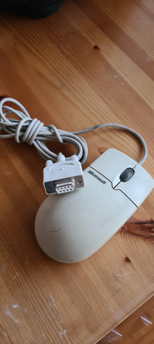 kb3yua's tweet photo. No lie someone was using this mouse serial mouse with rubber ball #oldschool #vintagetech #vintagetechnology #microsoftmouse https://t.co/gc2IAKZTFf