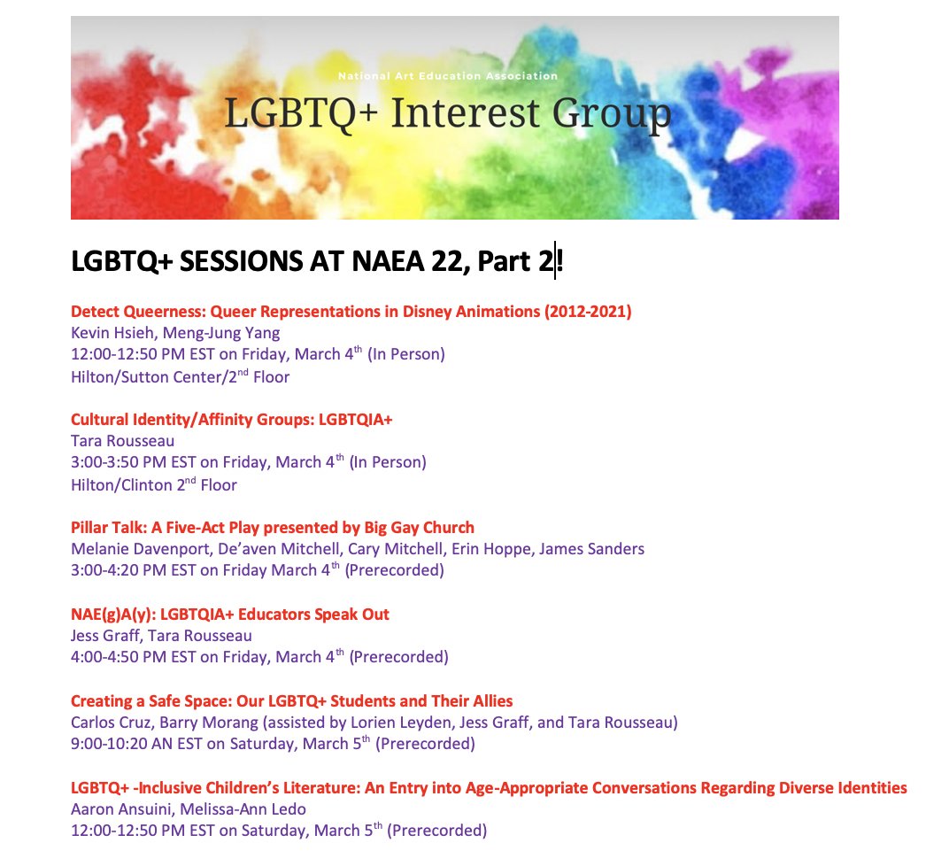 NAEA_LGBTQ+ (@naea_lgbtq) on Twitter photo 