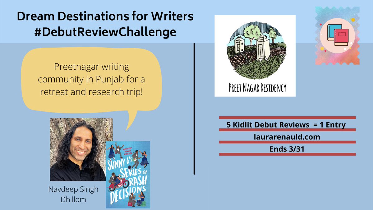 laura_renauld's tweet image. Sounds like an amazing destination, @navdeep_dhillon!

Review Navdeep's book or any #Kidlit debut for a chance to win a copy! Details at laurarenauld.com. Ends 3/31.

#DebutReviewChallenge #ReadReviewRepeat #WritingCommunity #Review #Win