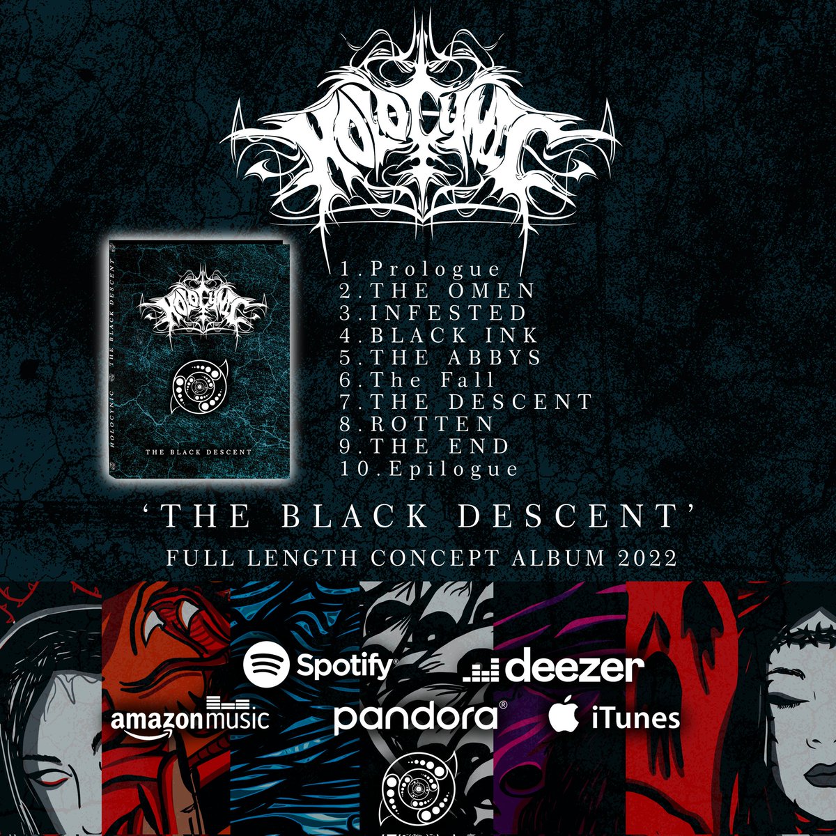 'THE BLACK DESCENT' 😈
Disponible ahora en todas las plataformas de streaming! 🔥
Available now on all streaming platforms! 🔥

#spotify #deezer #theblackdescent #progressivedeathmetalband #pandoramusic #amazonmusic #iTunes