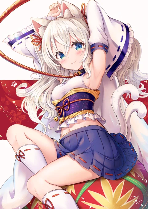 #猫の日  2が並ぶ日なので白猫又ちゃん再掲! 