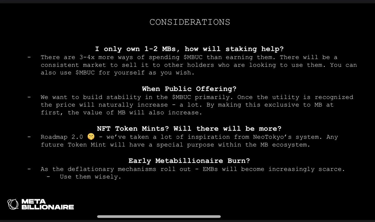 The Vision &amp; Considerations