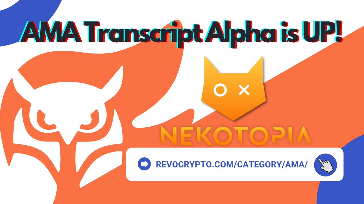 theamaroom's tweet photo. Missed an AMA? #AMATranscript with @nekotopiaworld is now available! 🙌
➡️https://t.co/vIeJLzc0IM https://t.co/WUq27DPKan