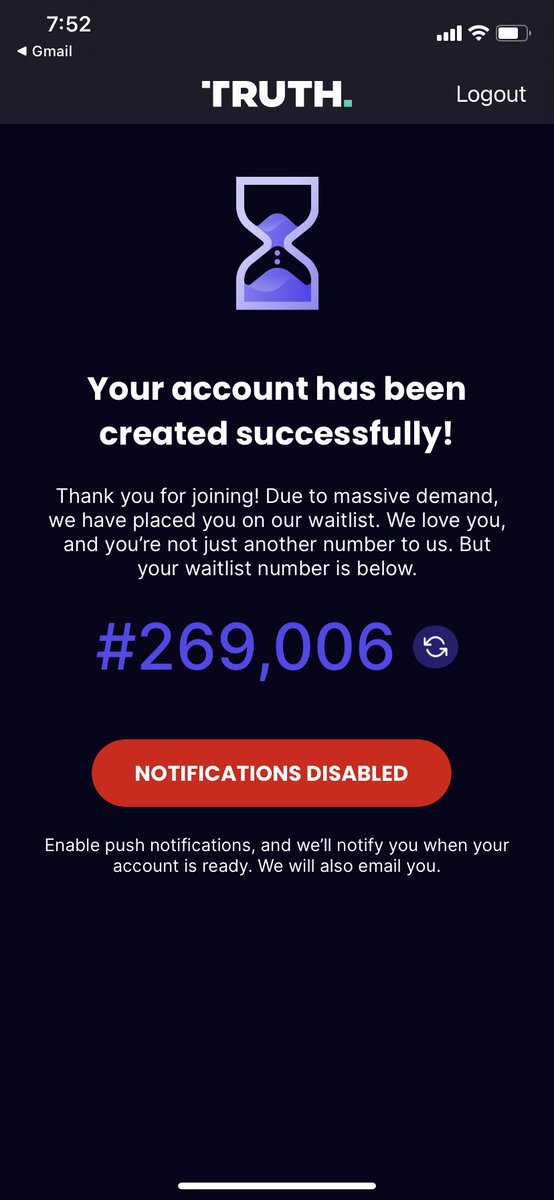 OscarJournalist's tweet image. I’m not keen on downloading new social media apps… it seems this time the feeling is mutual.

Take your time. I’m in no hurry. 

#TruthSocial #TrumpTwitter