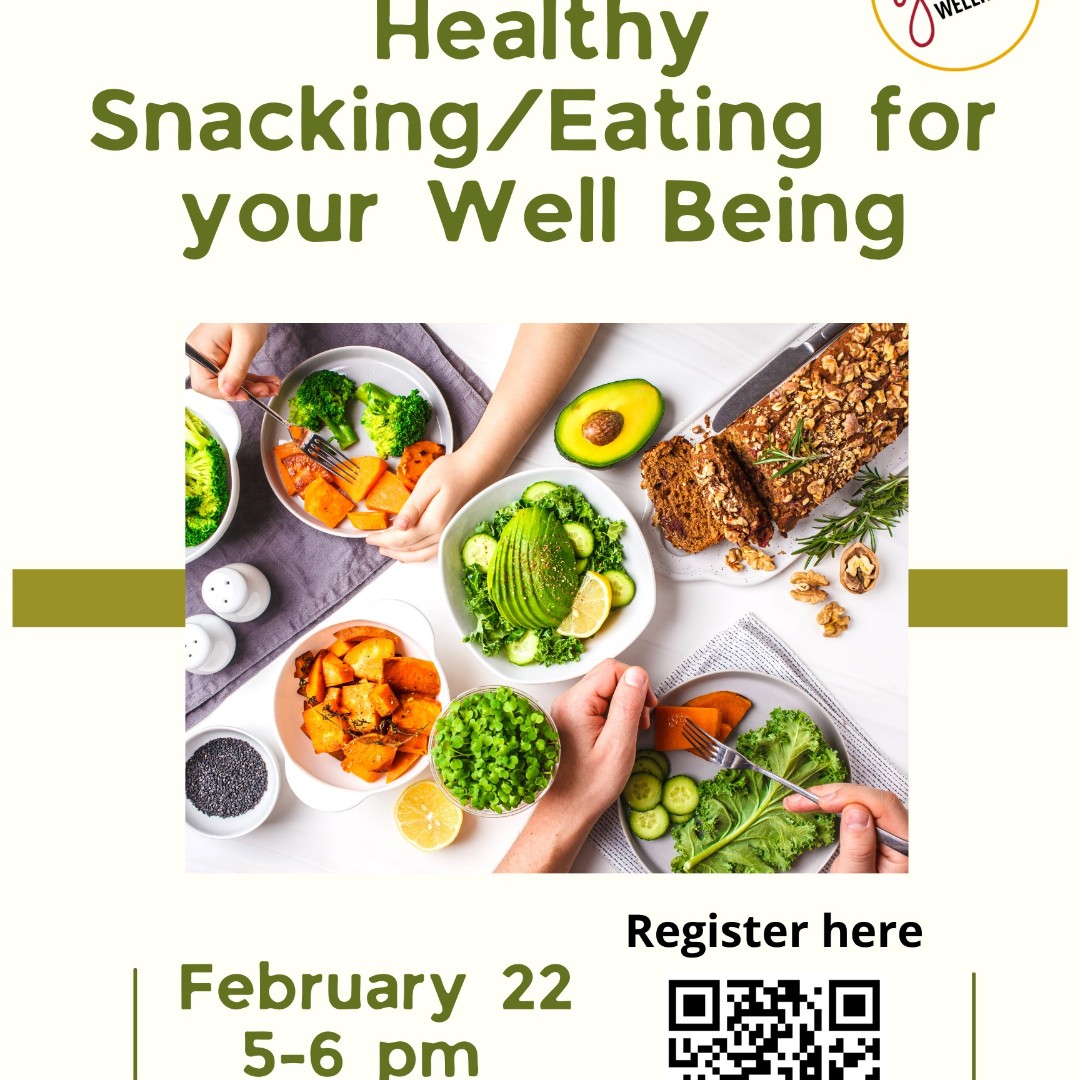DUWellness's tweet photo. Healthy Snacking Eating for your Well-being join us 5 pm Slivys https://t.co/1AAxor1fEN