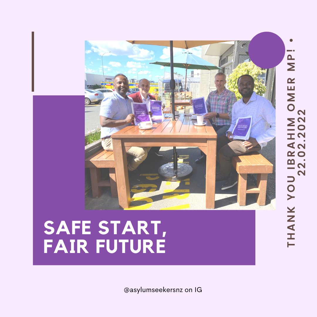 Thank you <a href="/IbrahimomerNZ/">Ibrahim</a> for a positive meeting to talk about our Save Start, Fair Future campaign! 💜 Our report discusses systemic discrimination against those wishing to seek asylum in Aotearoa. Read it here: asst.org.nz/news/15/its-ti… 💜. #RefugeesWelcome